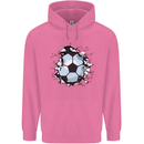 Football Smash Soccer Player Ball Childrens Kids Hoodie Azalea
