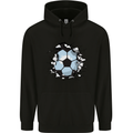 Football Smash Soccer Player Ball Childrens Kids Hoodie Black