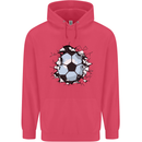 Football Smash Soccer Player Ball Childrens Kids Hoodie Heliconia