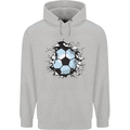 Football Smash Soccer Player Ball Childrens Kids Hoodie Sports Grey