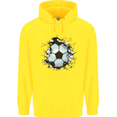 Football Smash Soccer Player Ball Childrens Kids Hoodie Yellow