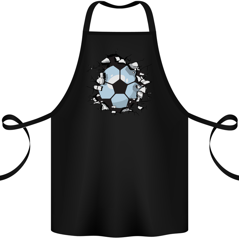 Football Smash Soccer Player Ball Cotton Apron 100% Organic Black