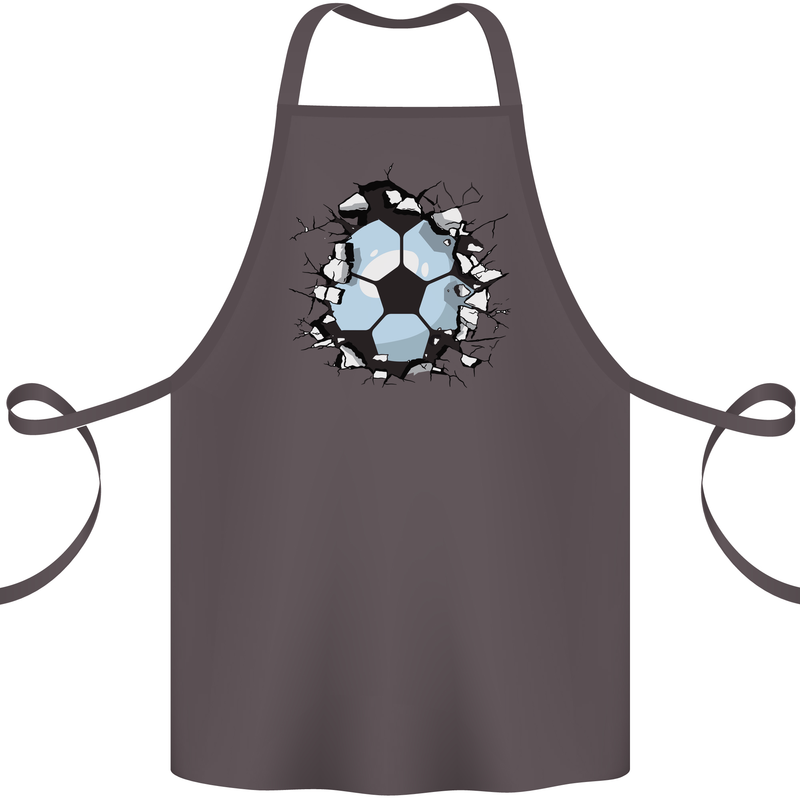 Football Smash Soccer Player Ball Cotton Apron 100% Organic Dark Grey