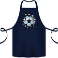 Football Smash Soccer Player Ball Cotton Apron 100% Organic Navy Blue