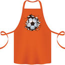 Football Smash Soccer Player Ball Cotton Apron 100% Organic Orange