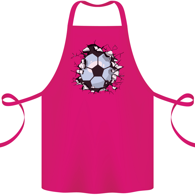 Football Smash Soccer Player Ball Cotton Apron 100% Organic Pink