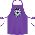 Football Smash Soccer Player Ball Cotton Apron 100% Organic Purple