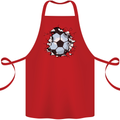 Football Smash Soccer Player Ball Cotton Apron 100% Organic Red