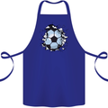 Football Smash Soccer Player Ball Cotton Apron 100% Organic Royal Blue