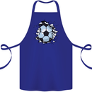 Football Smash Soccer Player Ball Cotton Apron 100% Organic Royal Blue