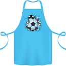Football Smash Soccer Player Ball Cotton Apron 100% Organic Turquoise