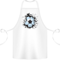 Football Smash Soccer Player Ball Cotton Apron 100% Organic White