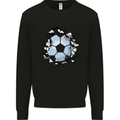 Football Smash Soccer Player Ball Kids Sweatshirt Jumper Black