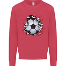 Football Smash Soccer Player Ball Kids Sweatshirt Jumper Heliconia