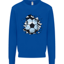 Football Smash Soccer Player Ball Kids Sweatshirt Jumper Royal Blue