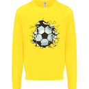 Football Smash Soccer Player Ball Kids Sweatshirt Jumper Yellow