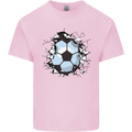 Football Smash Soccer Player Ball Kids T-Shirt Childrens Light Pink