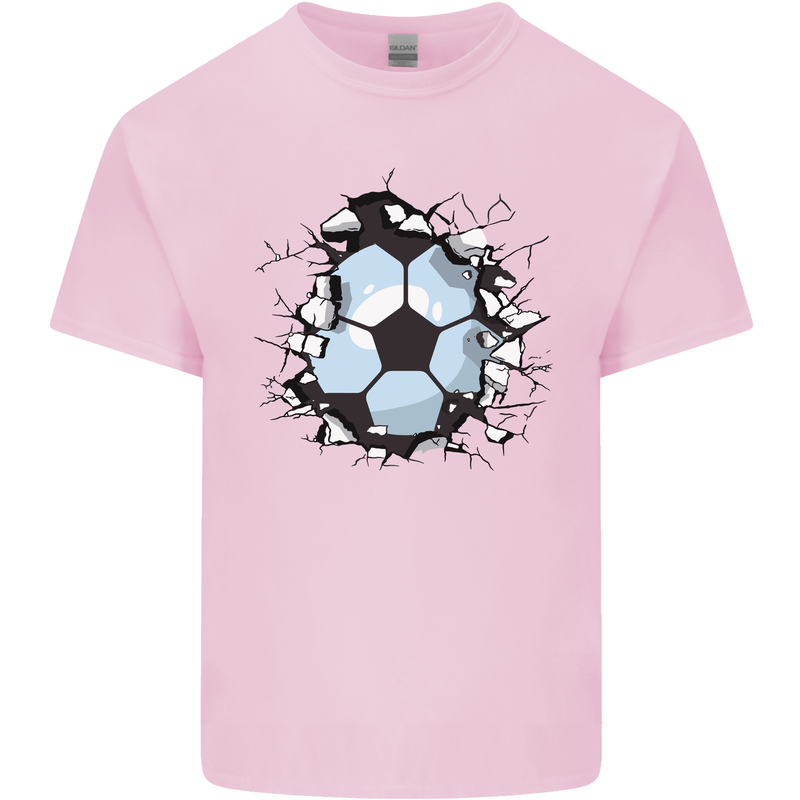 Football Smash Soccer Player Ball Kids T-Shirt Childrens Light Pink