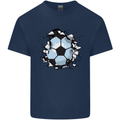 Football Smash Soccer Player Ball Kids T-Shirt Childrens Navy Blue