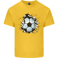 Football Smash Soccer Player Ball Kids T-Shirt Childrens Yellow