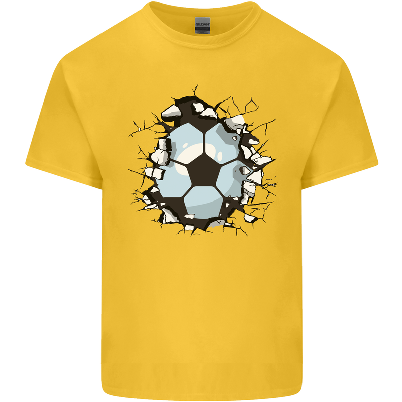 Football Smash Soccer Player Ball Kids T-Shirt Childrens Yellow