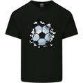 Football Smash Soccer Player Ball Mens Cotton T-Shirt Tee Top Black