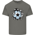 Football Smash Soccer Player Ball Mens Cotton T-Shirt Tee Top Charcoal