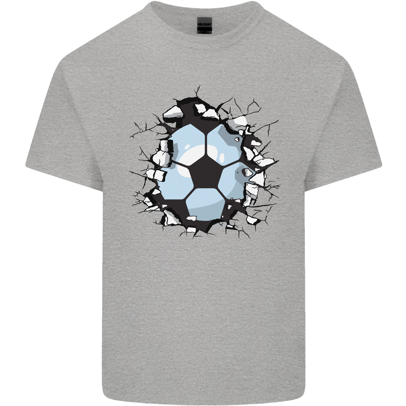 Football Smash Soccer Player Ball Mens Cotton T-Shirt Tee Top Sports Grey