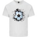 Football Smash Soccer Player Ball Mens Cotton T-Shirt Tee Top White