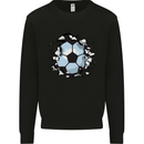 Football Smash Soccer Player Ball Mens Sweatshirt Jumper Black