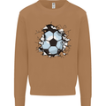 Football Smash Soccer Player Ball Mens Sweatshirt Jumper Caramel Latte