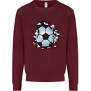Football Smash Soccer Player Ball Mens Sweatshirt Jumper Maroon