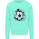Football Smash Soccer Player Ball Mens Sweatshirt Jumper Peppermint