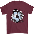 Football Smash Soccer Player Ball Mens T-Shirt 100% Cotton Maroon