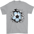 Football Smash Soccer Player Ball Mens T-Shirt 100% Cotton Sports Grey