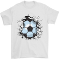 Football Smash Soccer Player Ball Mens T-Shirt 100% Cotton White