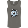 Football Smash Soccer Player Ball Mens Vest Tank Top Charcoal