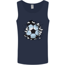 Football Smash Soccer Player Ball Mens Vest Tank Top Navy Blue