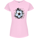 Football Smash Soccer Player Ball Womens Petite Cut T-Shirt Light Pink