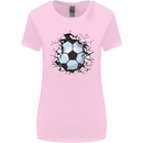 Football Smash Soccer Player Ball Womens Wider Cut T-Shirt Light Pink