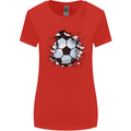 Football Smash Soccer Player Ball Womens Wider Cut T-Shirt Red