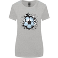 Football Smash Soccer Player Ball Womens Wider Cut T-Shirt Sports Grey
