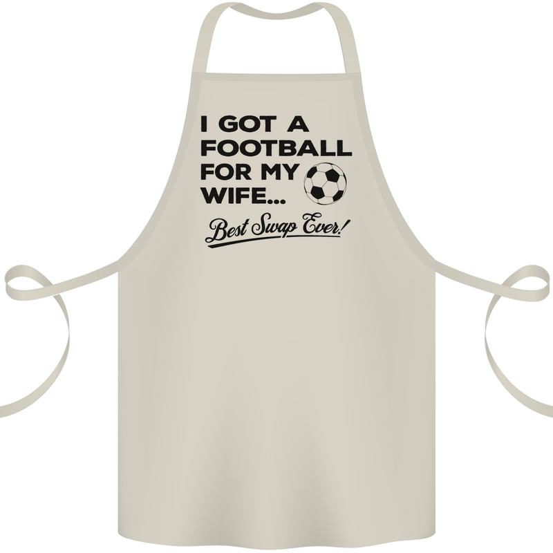 Football for My Wife Best Swap Ever Funny Cotton Apron 100% Organic Natural