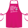 Football for My Wife Best Swap Ever Funny Cotton Apron 100% Organic Pink