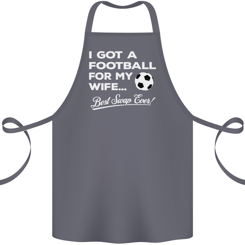 Football for My Wife Best Swap Ever Funny Cotton Apron 100% Organic Steel
