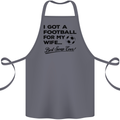 Football for My Wife Best Swap Ever Funny Cotton Apron 100% Organic Steel