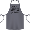 Football for My Wife Best Swap Ever Funny Cotton Apron 100% Organic Steel