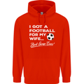Football for My Wife Best Swap Ever Funny Mens 80% Cotton Hoodie Bright Red