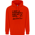 Football for My Wife Best Swap Ever Funny Mens 80% Cotton Hoodie Bright Red