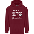 Football for My Wife Best Swap Ever Funny Mens 80% Cotton Hoodie Maroon